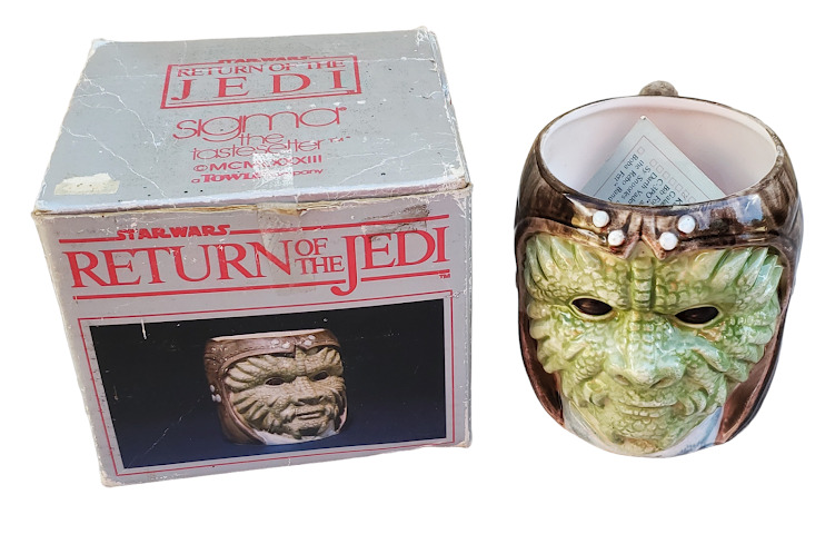 ROTJ Star Wars Return of the Jedi 1983 Sigma Klaatu Ceramic Coffee Mug & Box M12