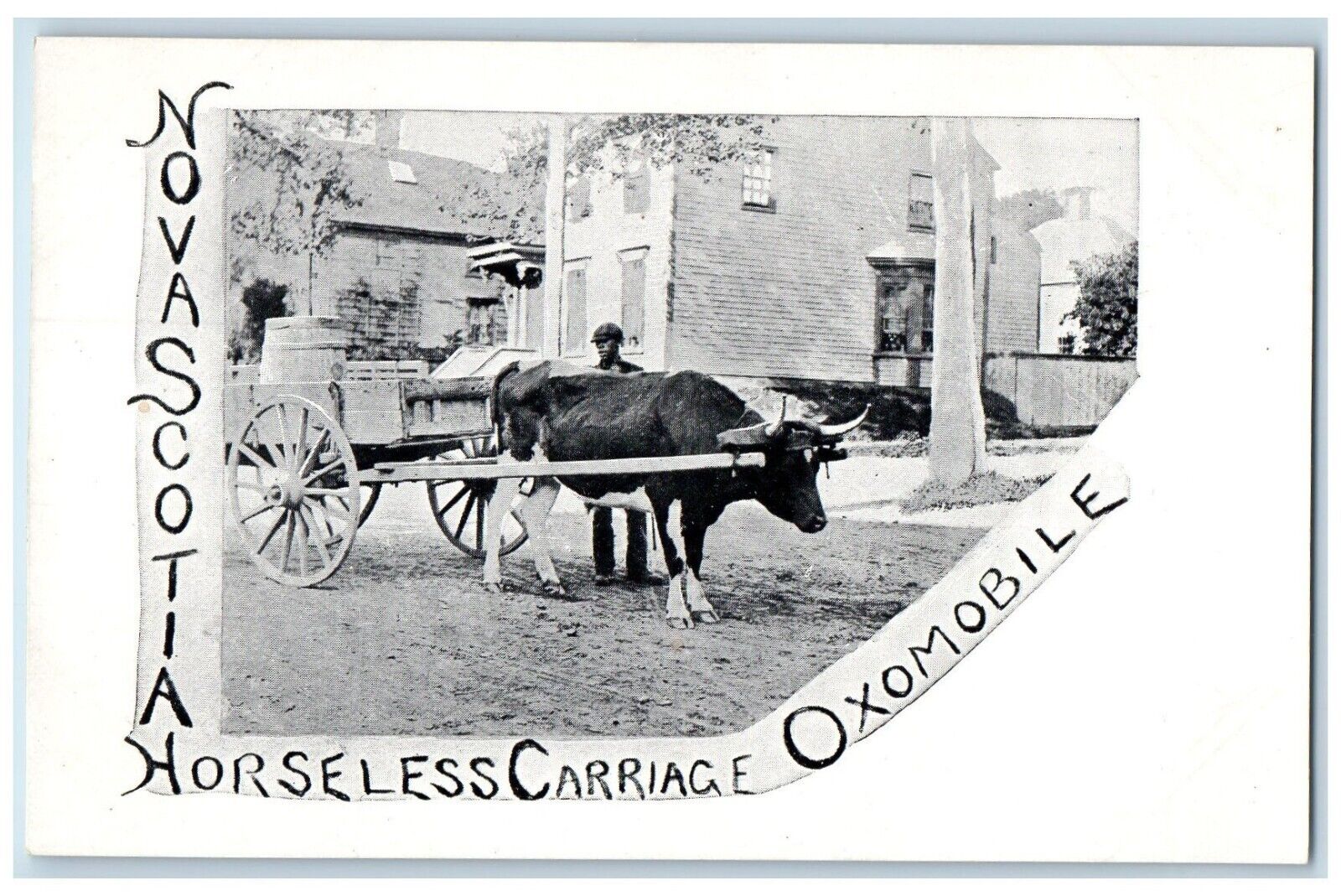 c1900\'s Horeless Carriage Oxomobile Nova Scotia Canada Unposted Antique Postcard