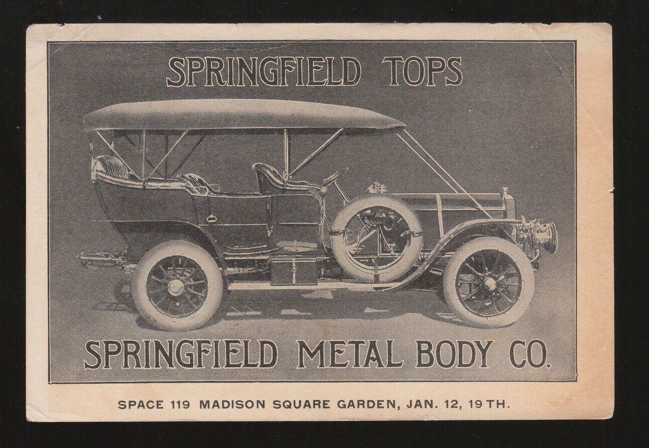 [80120] c. 1901 ADVERTISING POSTCARD for SPRINGFIELD METAL BODY Co. TOPS