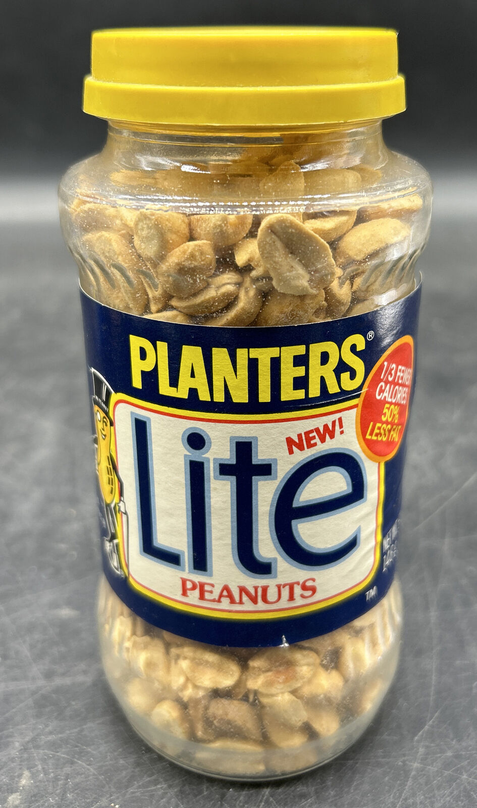 Vintage 1983 Planters Lite Mr Peanut Jar NOS Full Unopened Sealed 