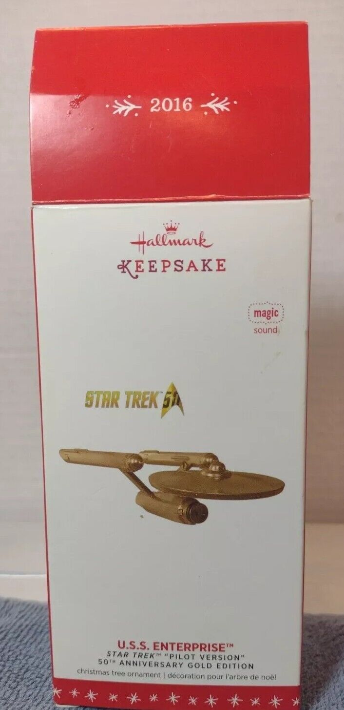 Hallmark Keepsake Star Trek U.S.S Enterprise Gold Edition 50th Anniversary 2016