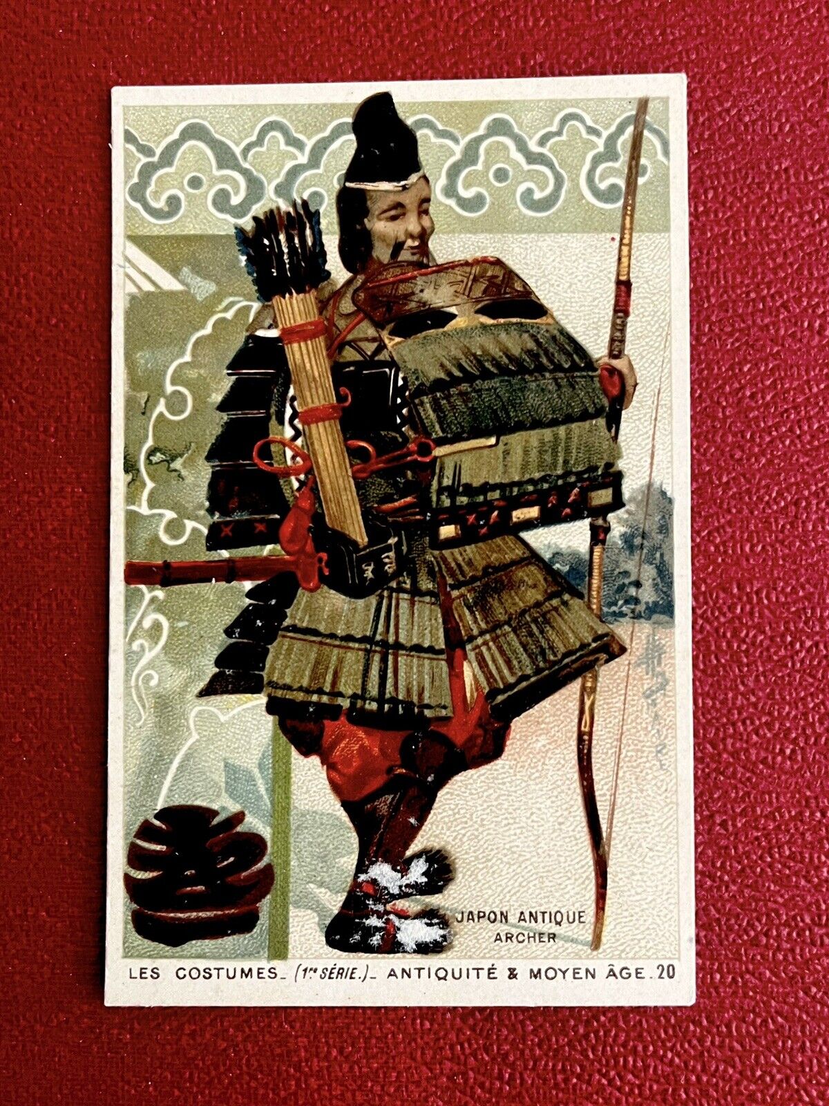 Vintage Chocolat Devinck Japanese Archer French Card 