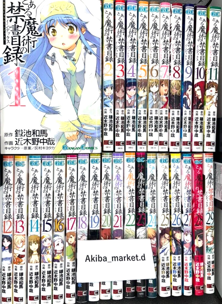 A Certain Magical Index Vol.1-29 Latest Full Set Japanese Ver Manga Comics