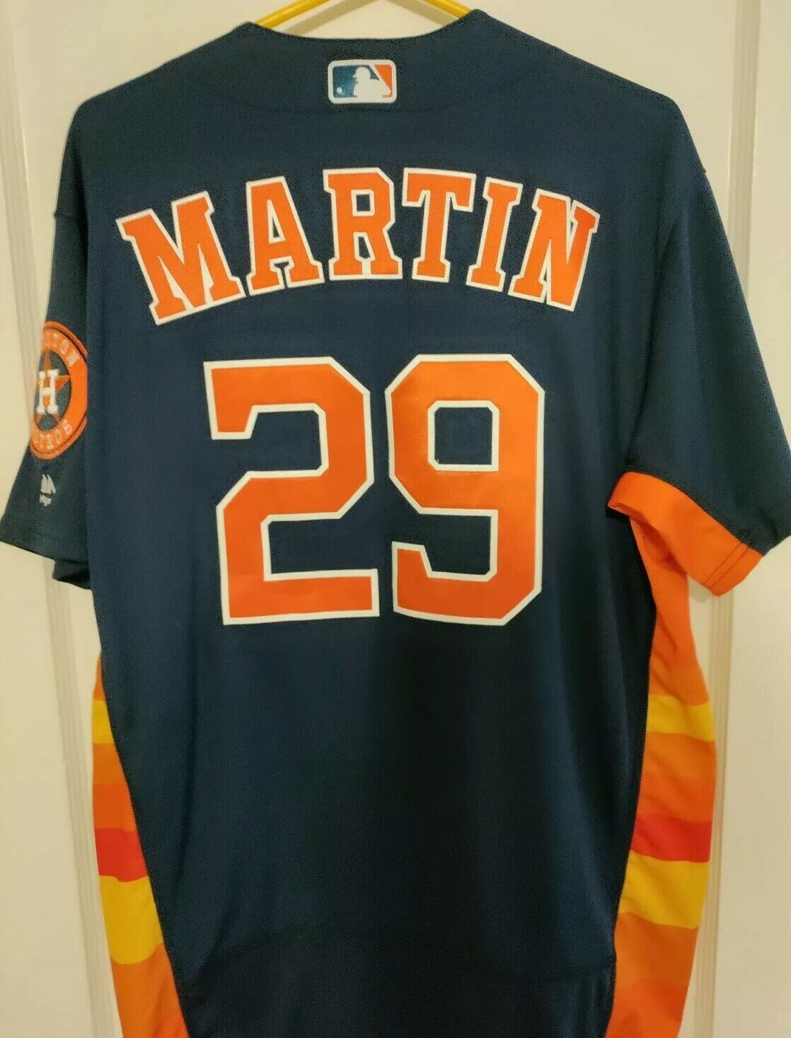 2019 Houston Astros #29 Corbin Martin Game Issued Blue Player Jersey