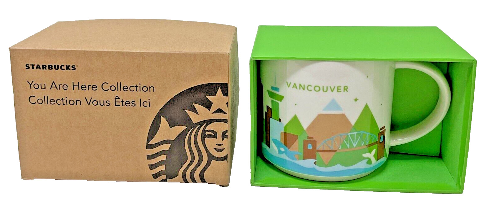 NEW Starbucks You Are Here Collection Ceramic Mug VANCOUVER NIB 14oz CANADA 2013
