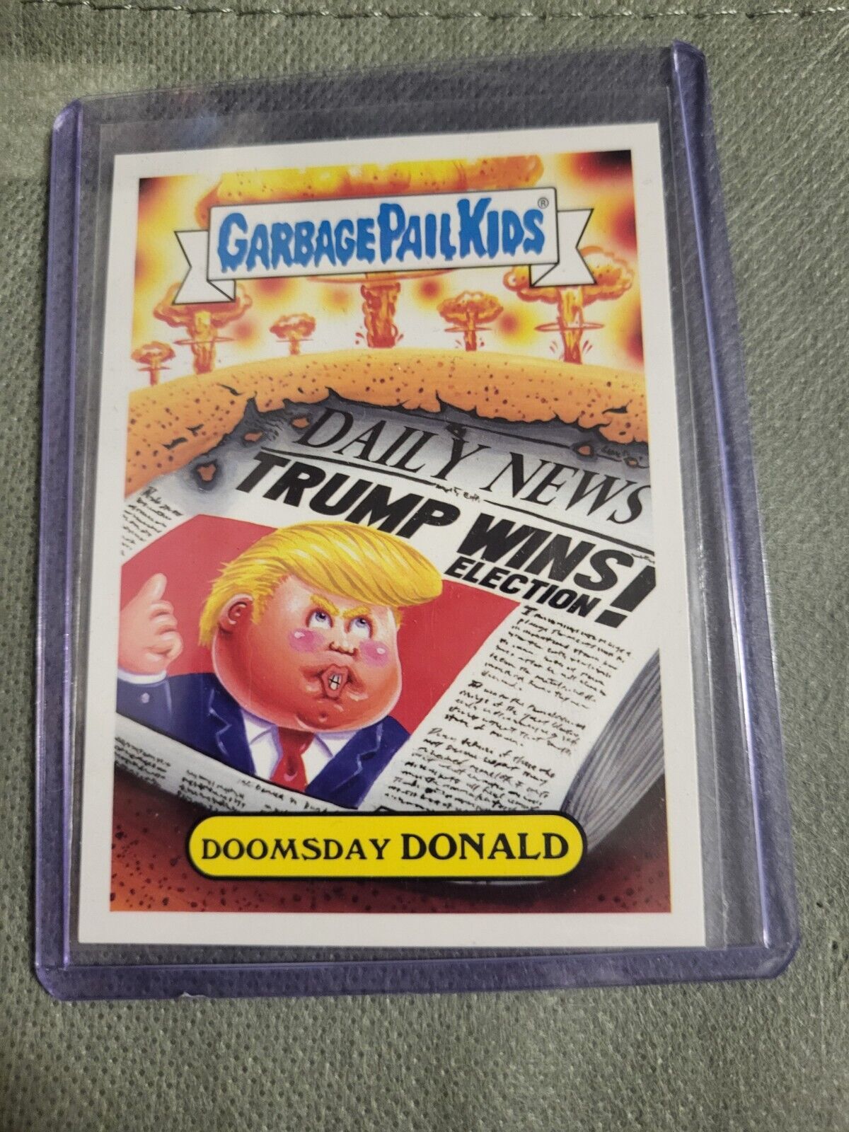 Doomsday Donald 2017 Topps Garbage Pail Kids #3A Trump Wins Election Sticker gpk