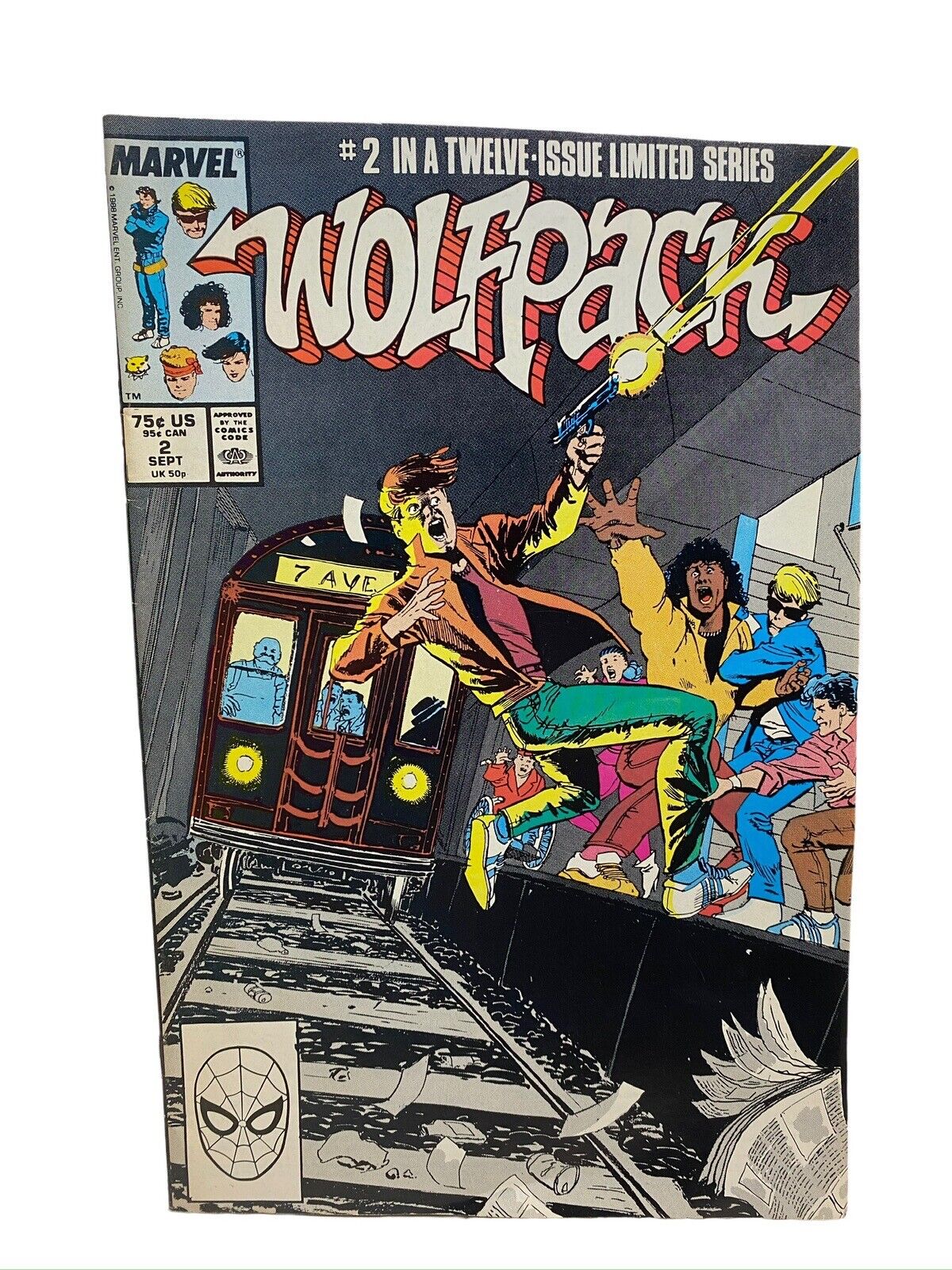 Marvel Wolfpack Vol. 1 No. 2 September 1988 Rafael Vintage Comic Book