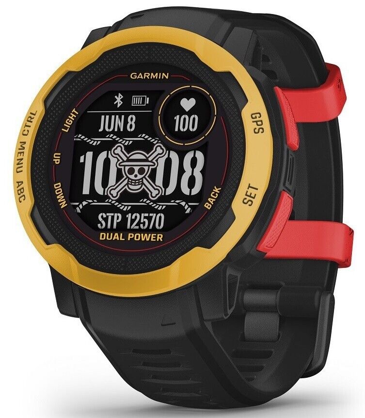 GARMIN ONE PIECE Instinct 2 Dual Power GPS watch wrist 010-02627-D1 luffy