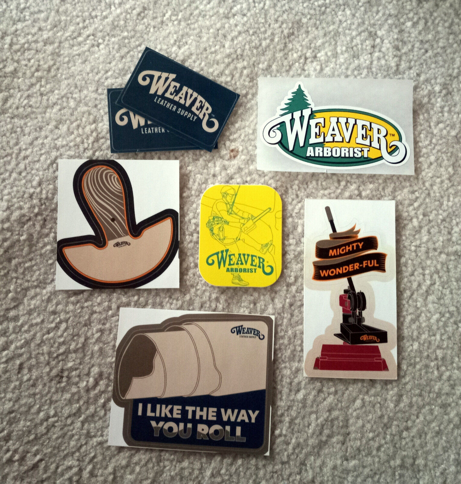 Weaver Arborist ~ collectible stickers ~ lot of 7