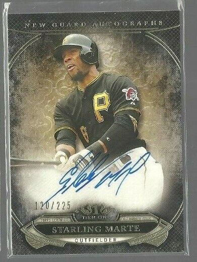   2015 Topps Tier One New Guard Autographs #NGASMA Starling Marte (ref 80744)