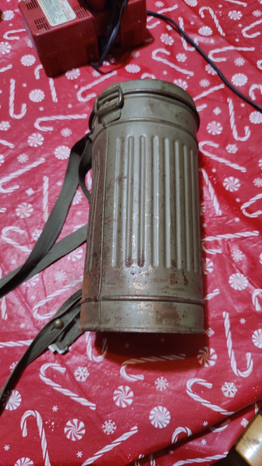 WW2 Era German Gas Mask With Filter and Canister