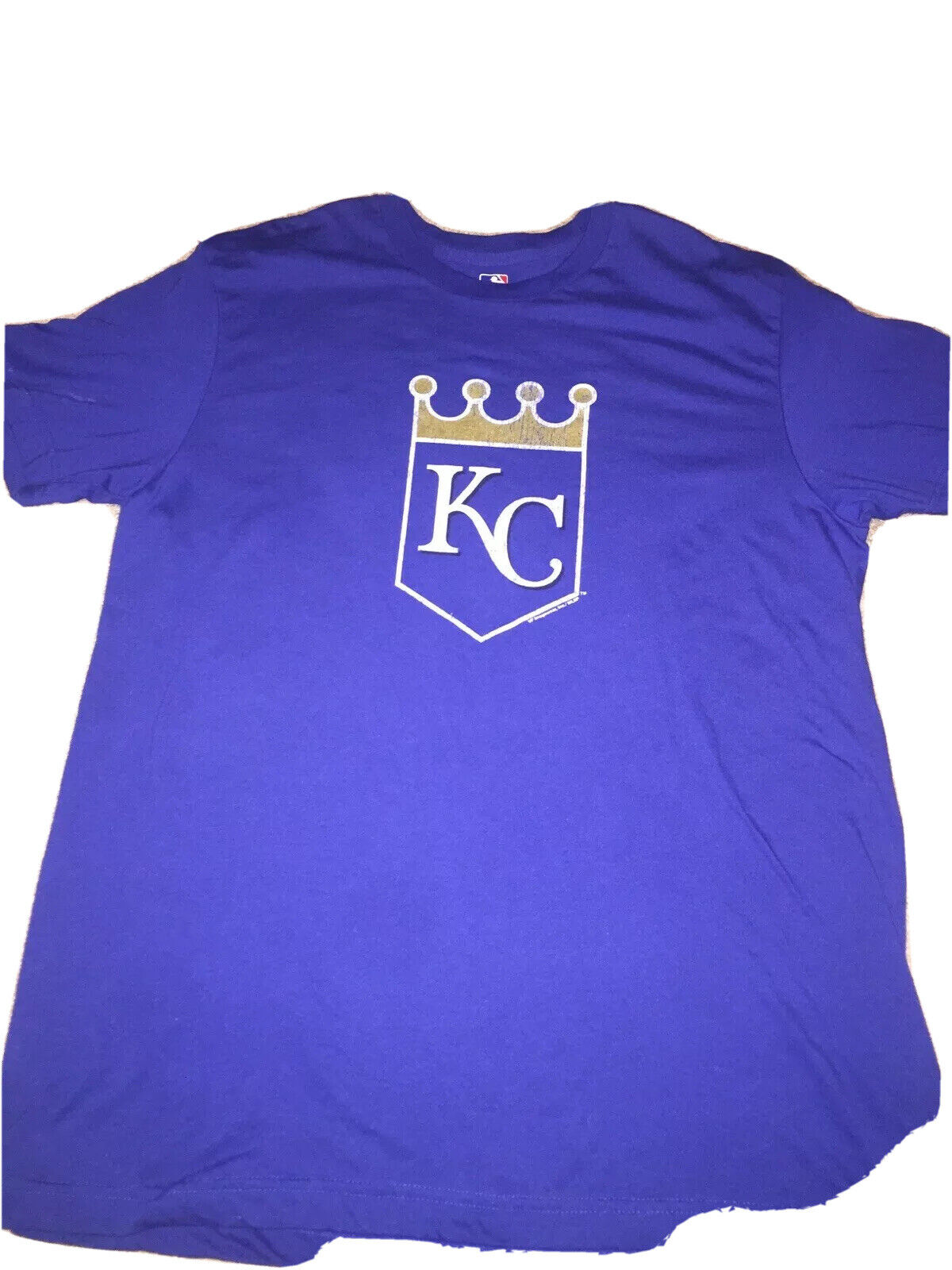 MLb Kansas City Royals “KC Crown” Men Blue Sz L 