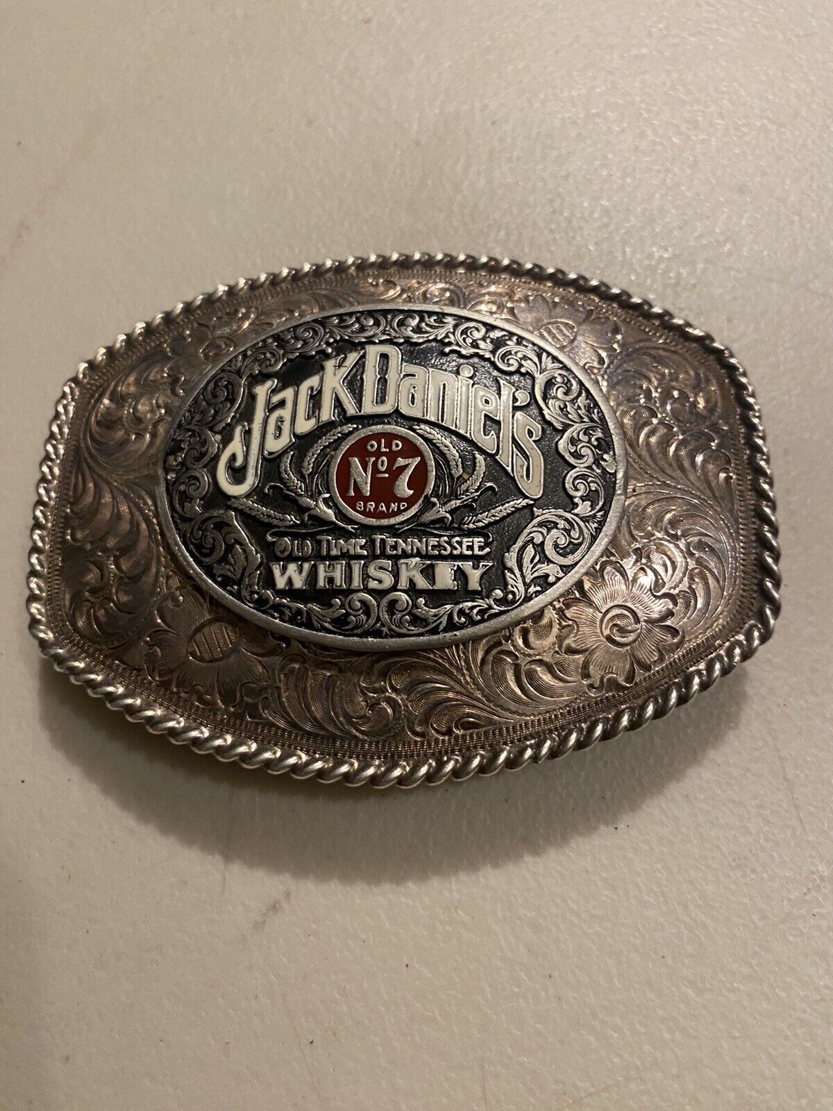 Jack Daniels Sterling Silver Belt Buckle Gary’s Custom Saddlery