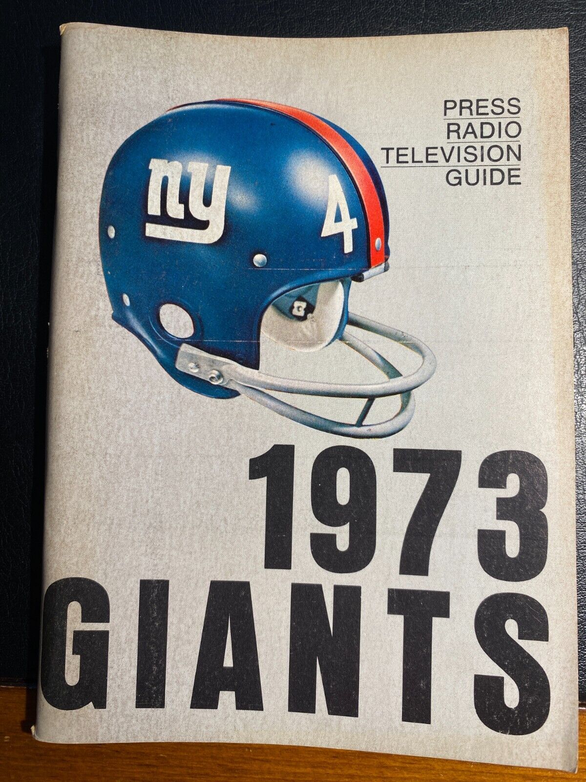 1969 Giants Press Radio TV Guide Football