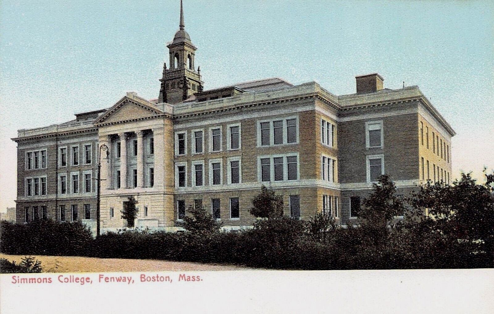  Simmons College, Fenway, Boston, Mass., Very Early Postcard, Unused