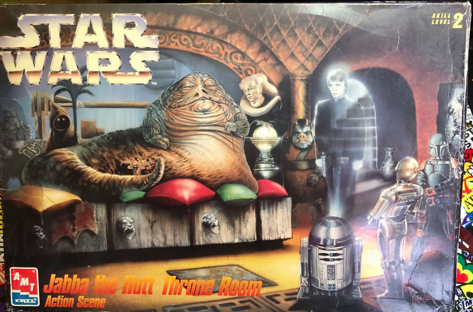 Star Wars Action Scene Jabba The Hutt Throne Room AMT 1995 Diorama,Scene,Retro,