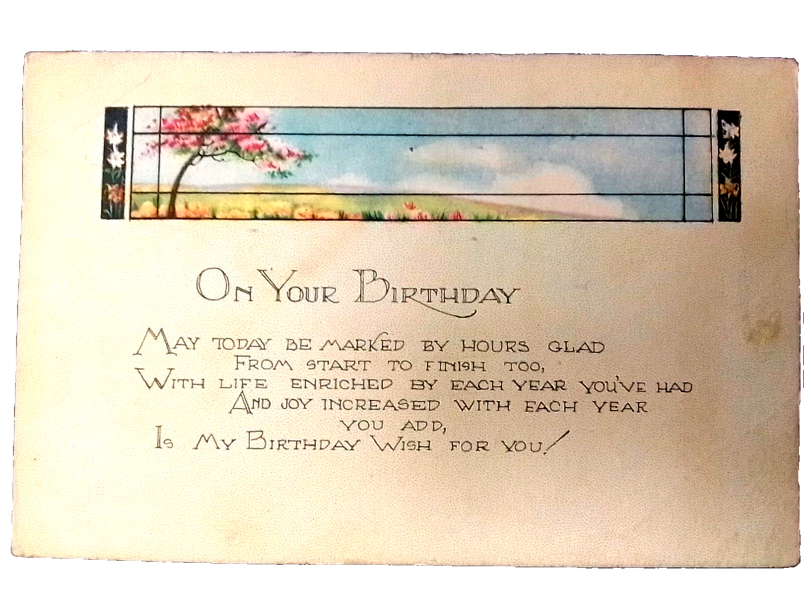 Antique or Vintage Postcard Birthday 
