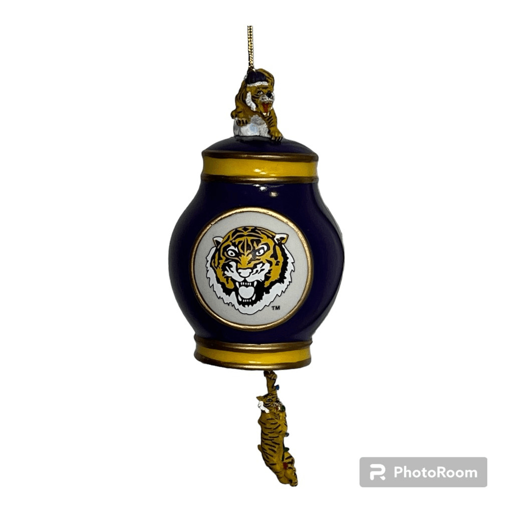 LSU Louisiana State University Mascot Porcelain Bell Ornament 2003 College
