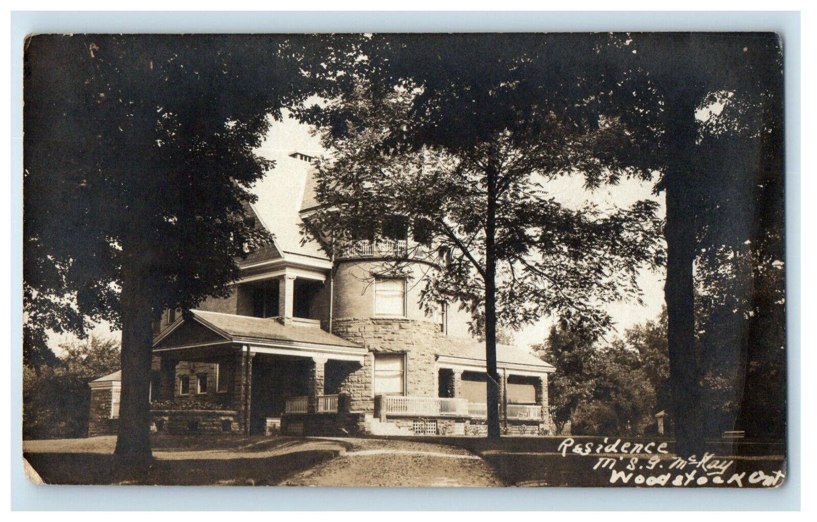 c1930\'s Residence Of M.S,G Mckay Woodstock Ontario Canada RPPC Photo Postcard
