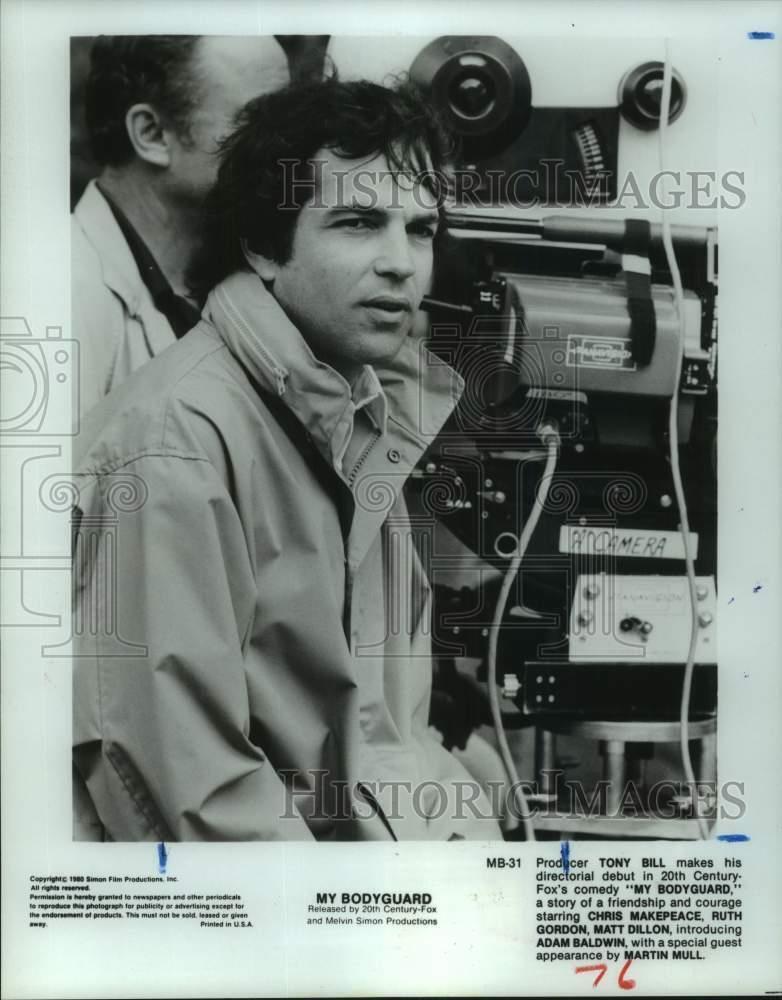 1980 Press Photo Producer Tony Bill on set of movie \