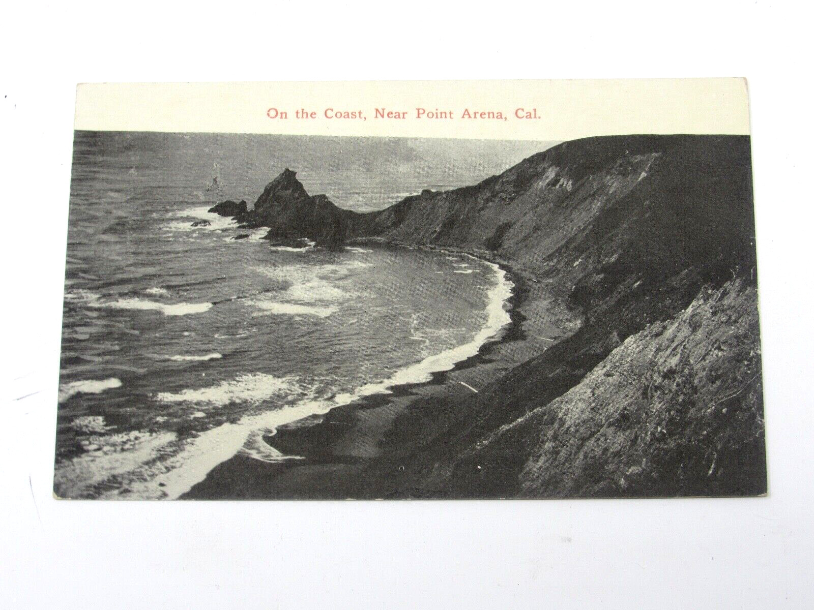 Pacific Coast Point Arena CA c1910 Antique Postcard Beach Cove Mendocino County