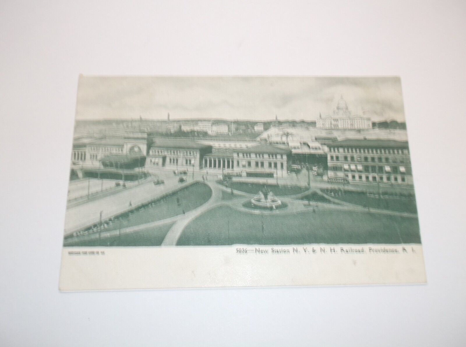 1907 NEW HAVEN PASSENGER STATION PROVIDENCE RHODE ISLAND USED POST CARD