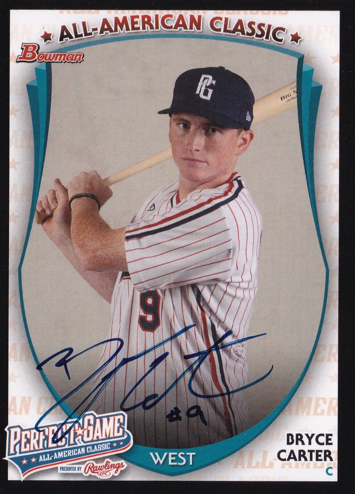 BRYCE CARTER SIGNED AUTO 2013 BOWMAN PERFECT GAME CARD #PG-BC STANFORD CARDINALS