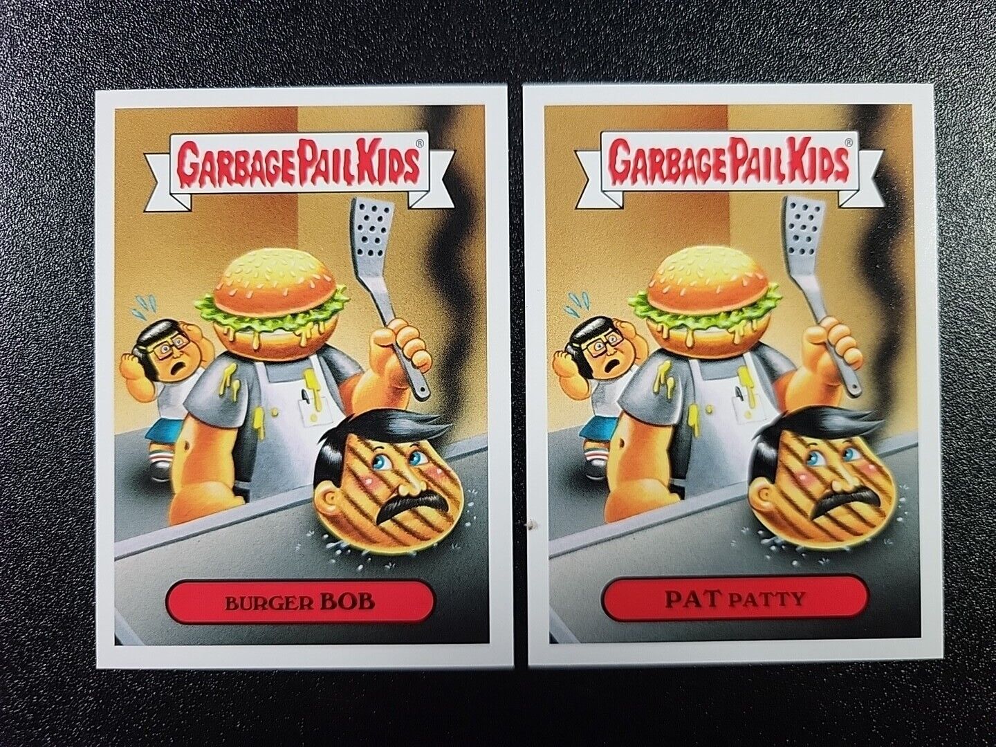 Bob\'s Burger Bob Belcher H Jon Benjamin Spoof Garbage Pail Kids 2 Card Set