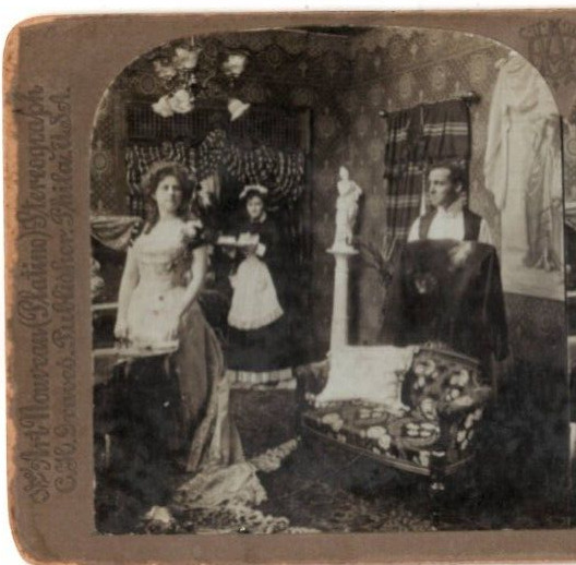 Stereoview (7) I May as Well Own Up 1901 C.H Graves Universal Photo Art Phila PA
