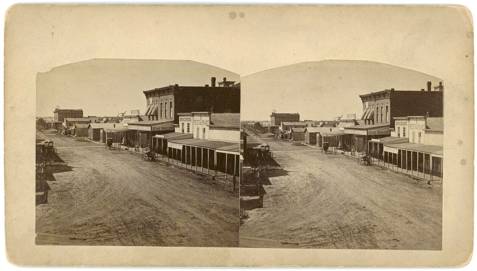 KANSAS SV - Abilene - Street Scene - 1880s/90s VERY RARE