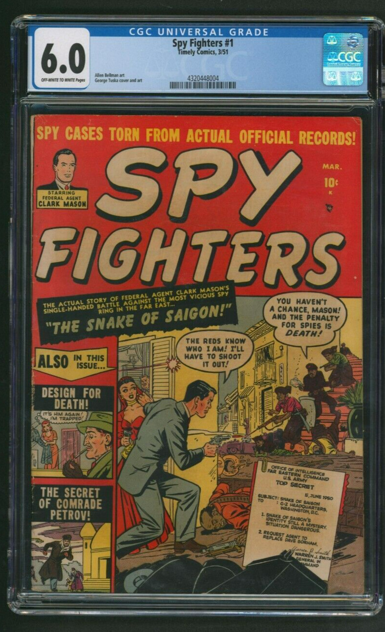 Spy Fighters #1 CGC 6.0 Timely Comics 1951 Crime Golden Age George Tuska
