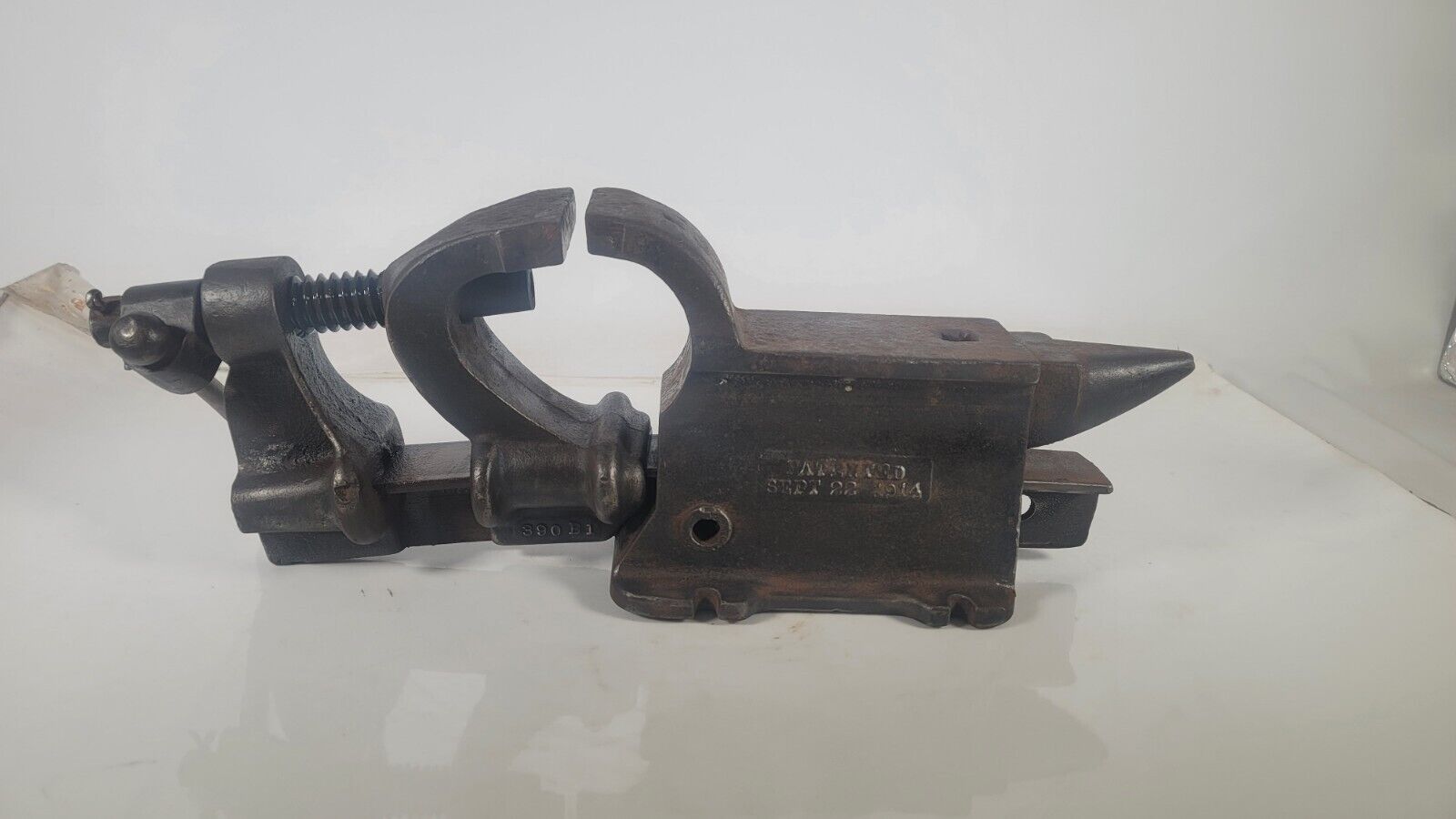Antique Vintage 1914 Blacksmith Tool Anvil Bench Vise 3 1/2”