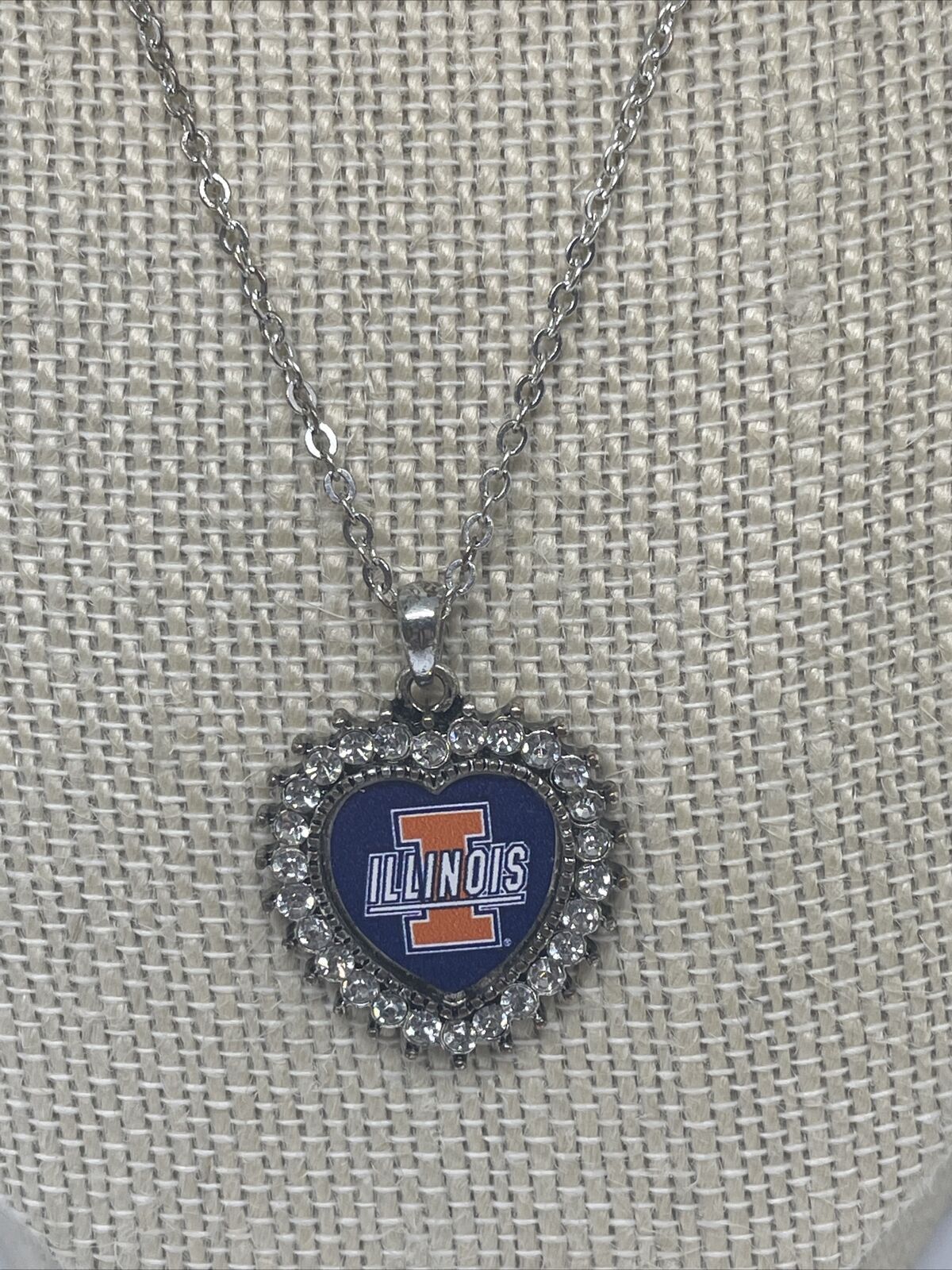 Vintage University Of Illinois Heart Necklace 