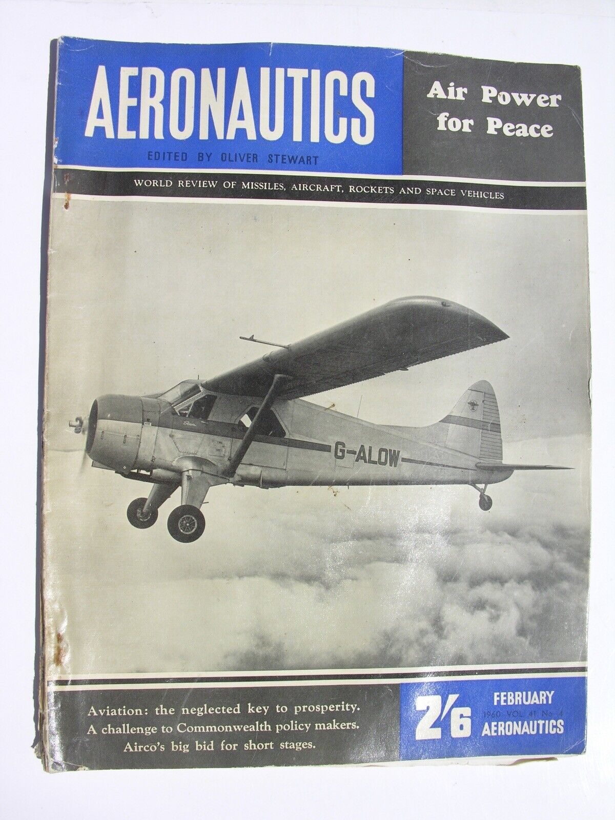 AERONAUTICS MAGAZINE February 1960 Airco DH-121 Brest Cerberus Channel Dash VTOL