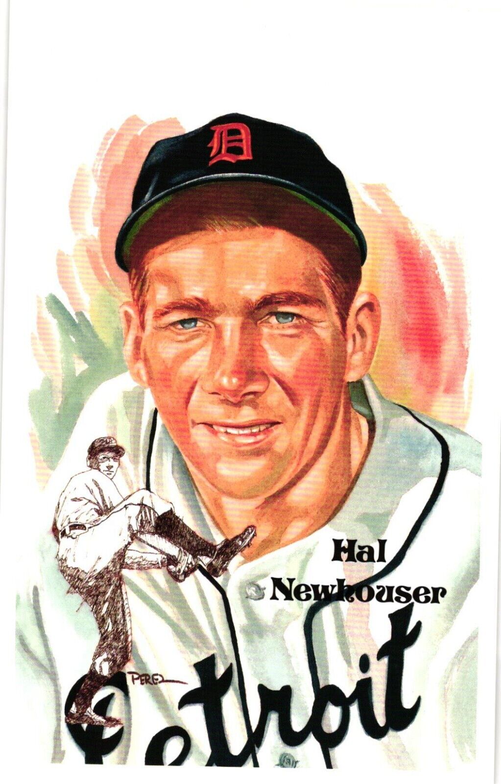 Hal Newhouser 1980 Perez-Steele Baseball Hall of Fame Limited Edition Postcard