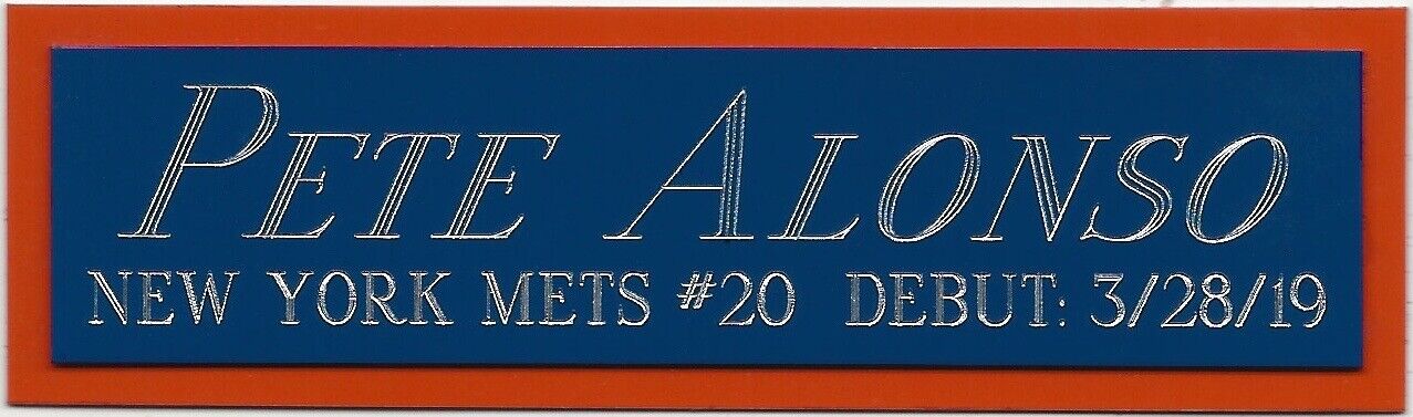 PETE ALONSO NEW YORK METS NAMEPLATE FOR YOUR AUTOGRAPHED Signed BASEBALL JERSEY