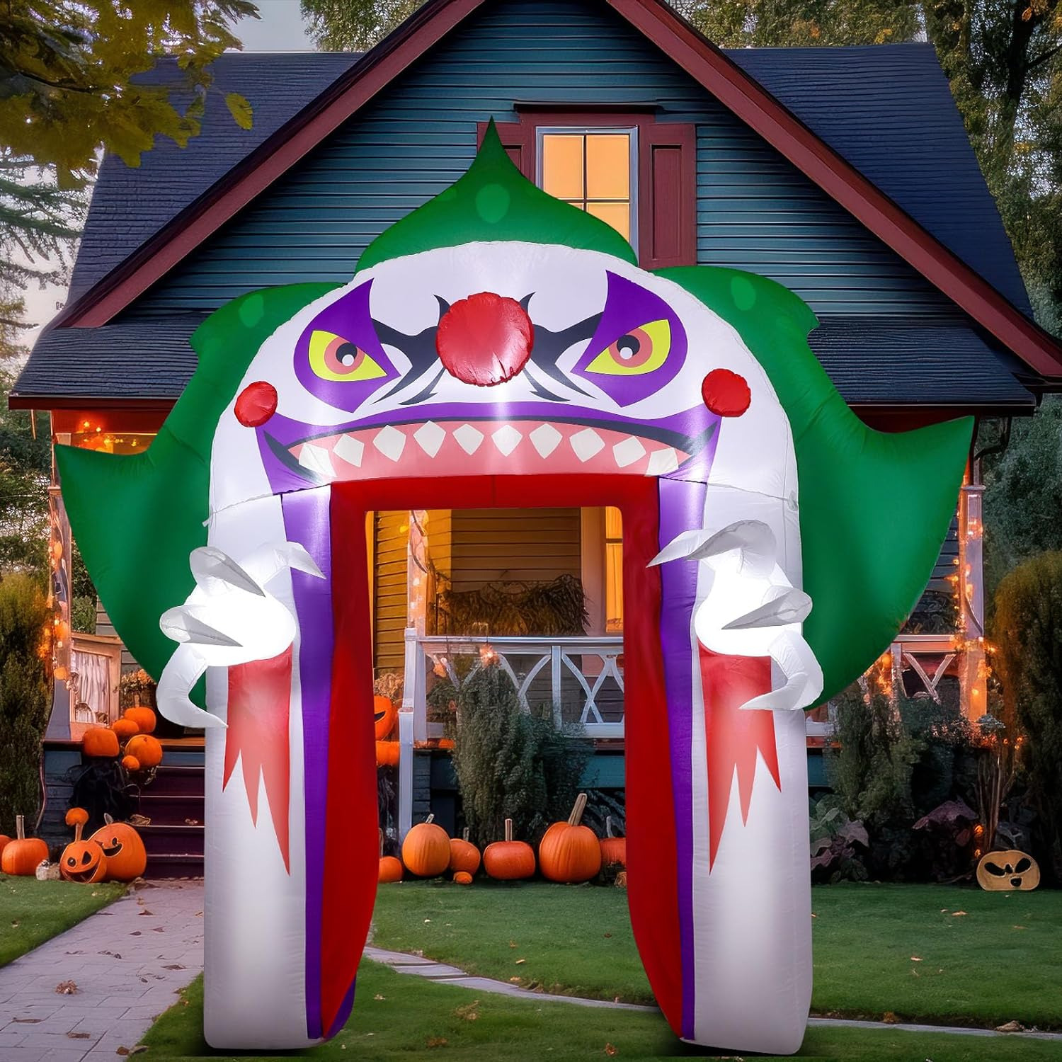 Nervure 10FT Halloween Inflatables Clown Archway - Halloween Inflatable Outdoor