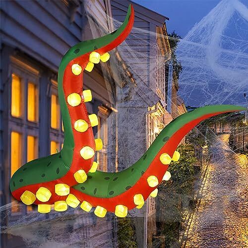 Juegoal Halloween Decorations 5.6FT Tall Inflatable Lighted Octopus Tentacle,...