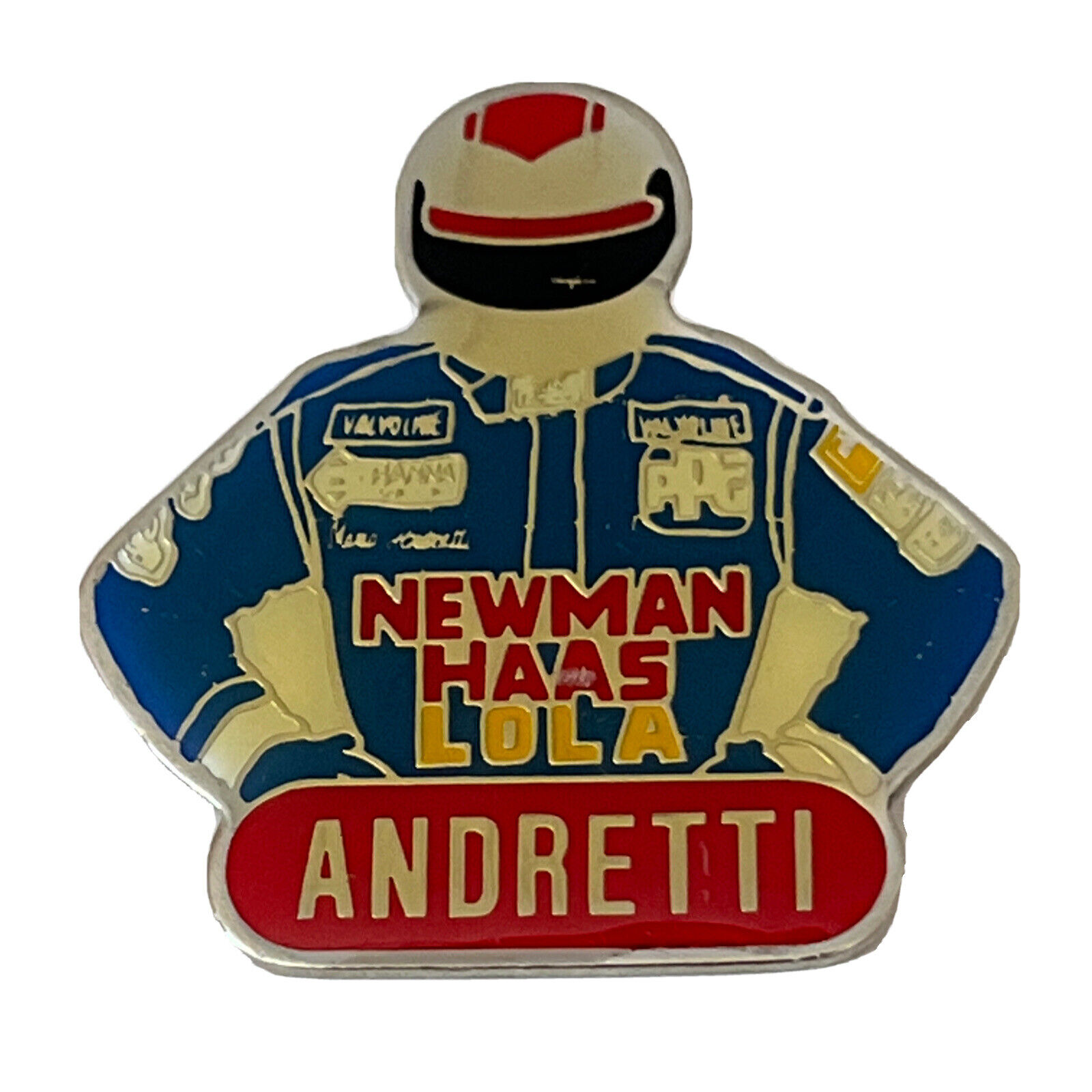 Mario Andretti Newman Haas IndyCar Race Car Auto Racing Lapel Pin Pinback