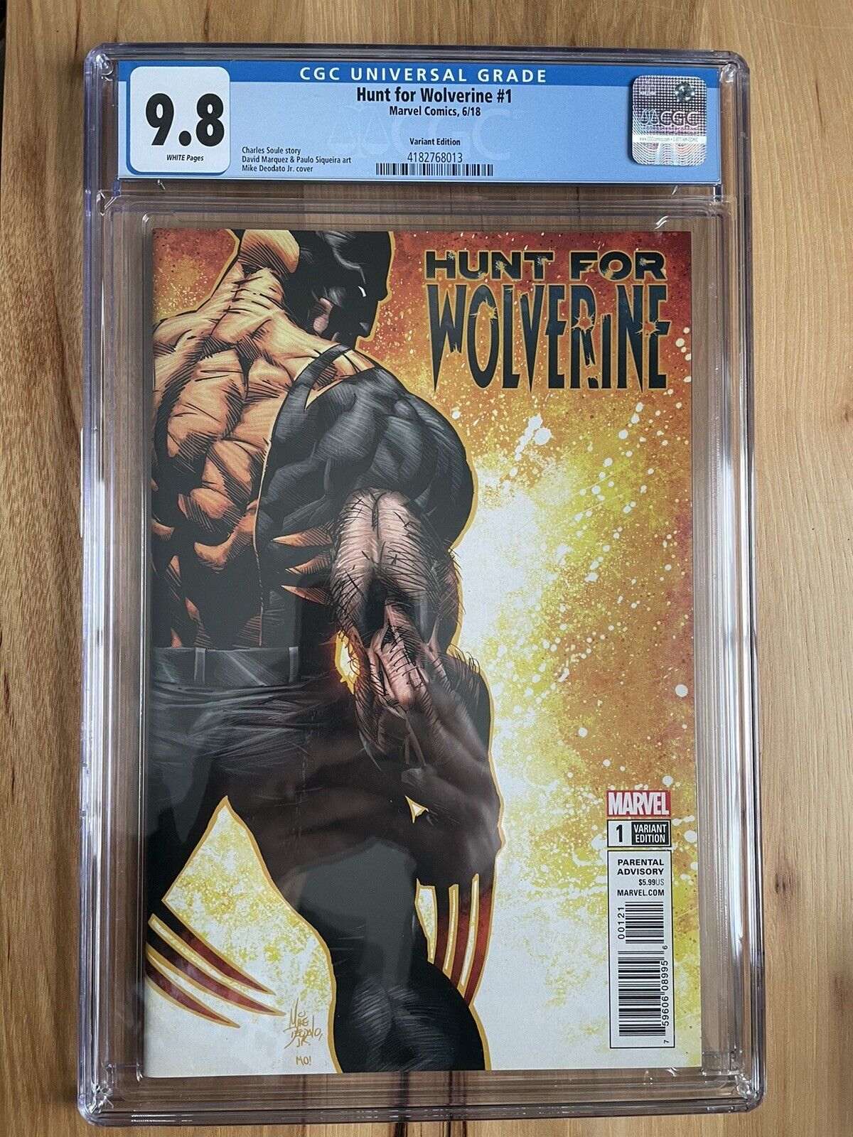 Hunt for Wolverine #1 variant 1:50 Deodato Cgc 9.8 Logan HOT