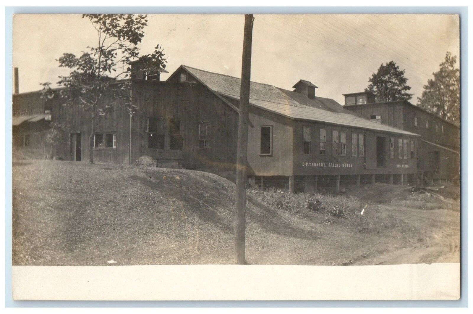 Carriage Factory D. F. Tanner Spring Works Holland NY RPPC Photo Postcard