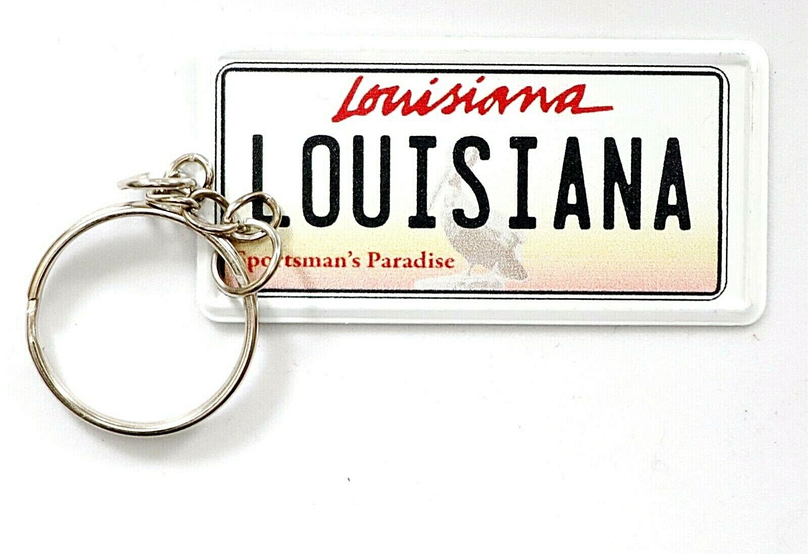 Louisiana License Plate Aluminum Ultra-Slim Souvenir Keychain 2.5\