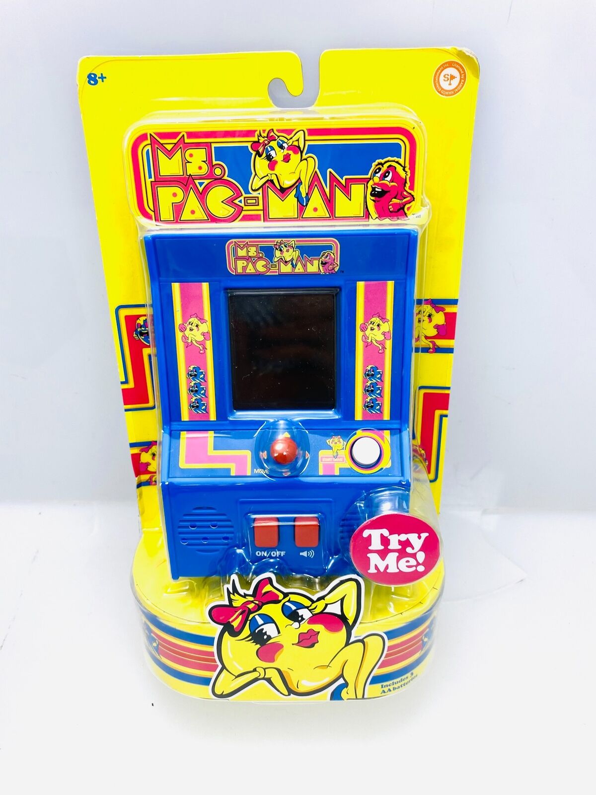 Schylling Miniature Ms. Pac-Man Retro Arcade Video Game - Battery Operated