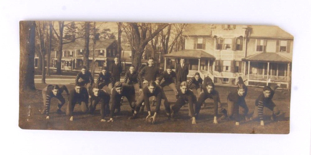 Antique 1922 Greenfield Massachusetts MA High School Football Team Photograph 1