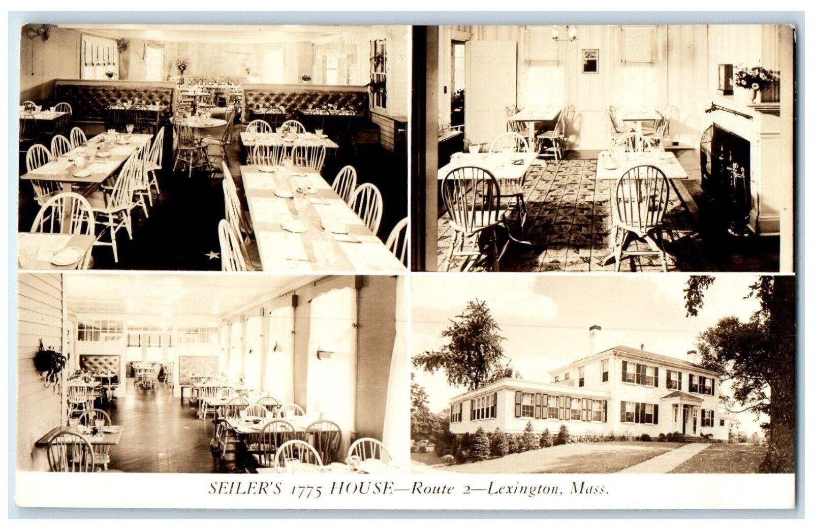Lexington Massachusetts RPPC Photo Postcard Seiler\'s House Benj Multiview c1940