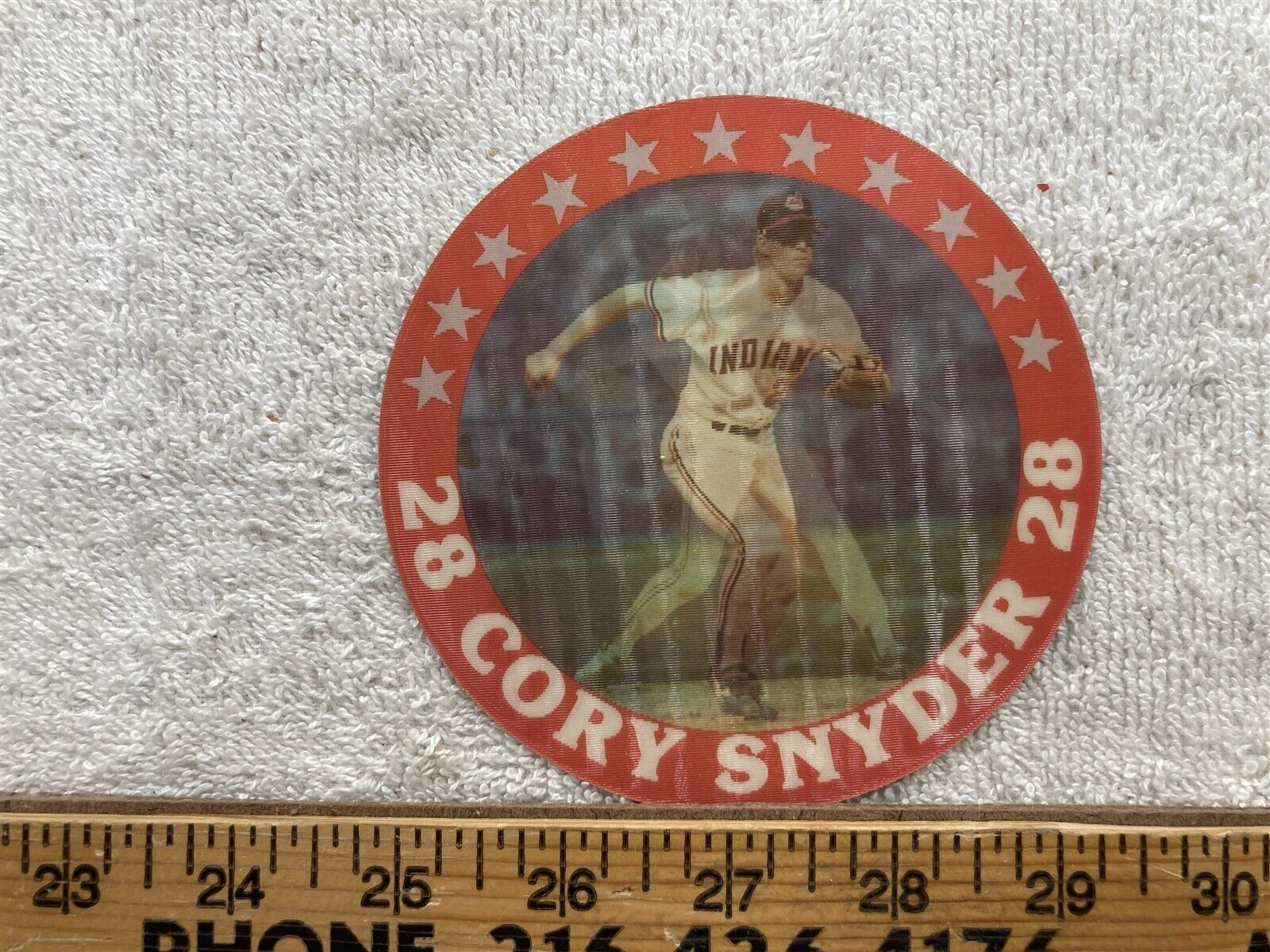 1987 Sportflics Superstar Discs #28 Cory Snyder (4 1/2\