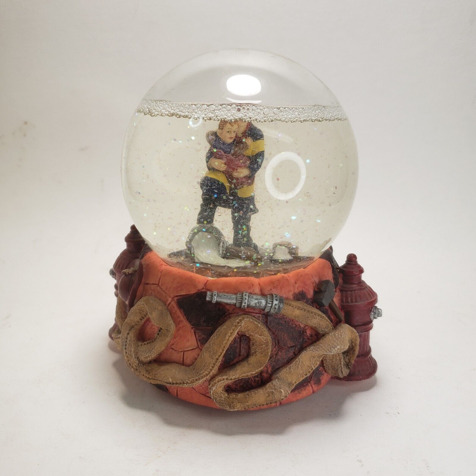 Herco Gift Professional Firefighter Waterglobe Snow Globe 