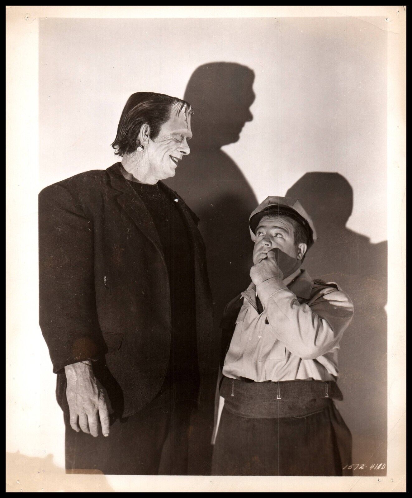 Lou Costello + Glenn Strange Abbott & Costello Meet Frankenstein 1948 Photo 734