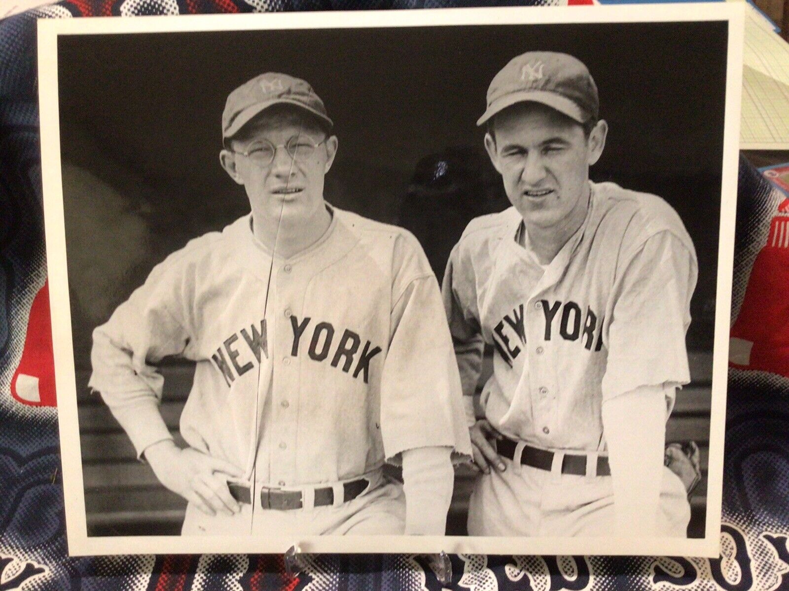 Original 1935 New York Yankees Photo Johnny Broaca and Lefty Gomez (ex)