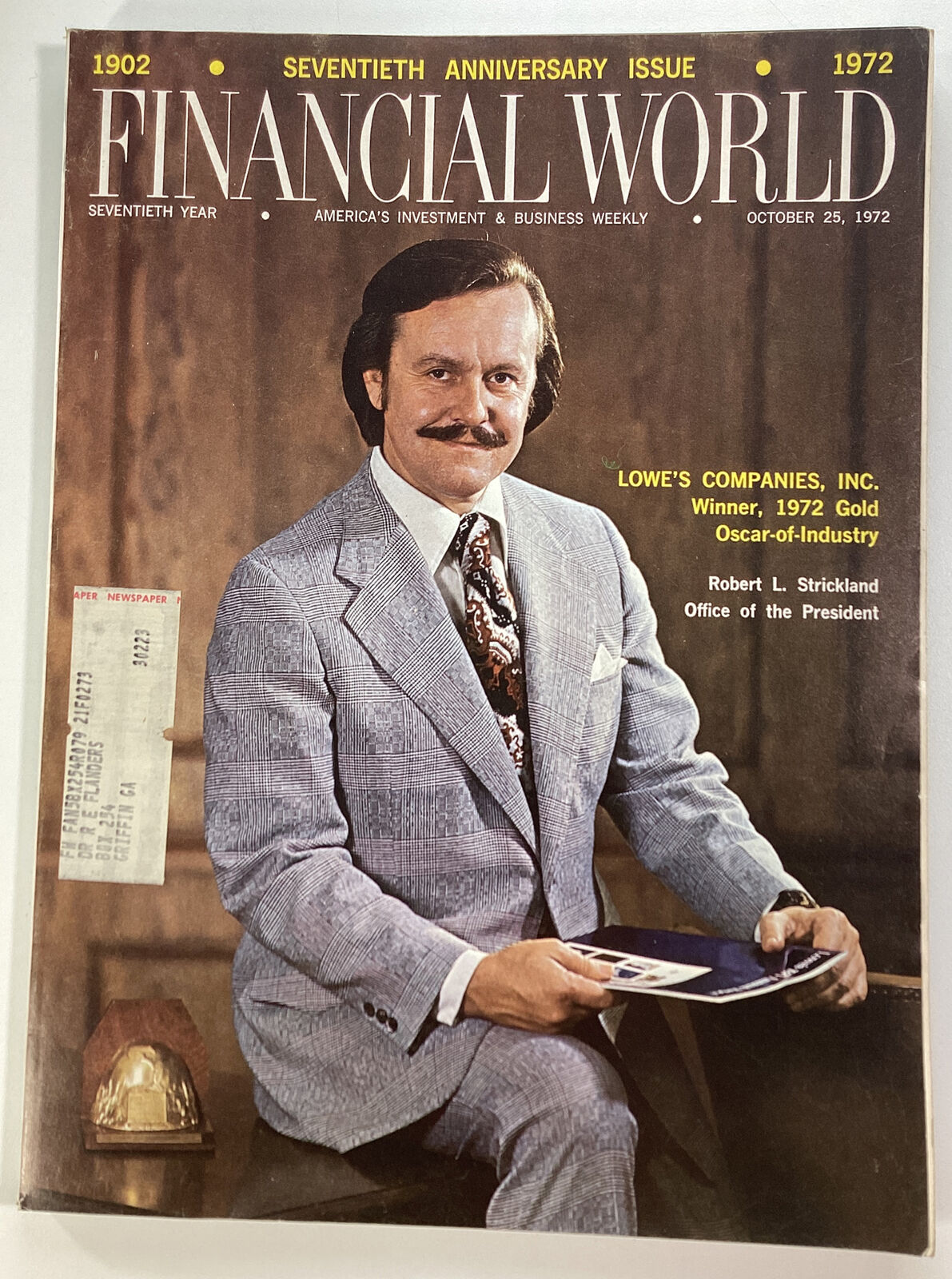 Financial World Magazine Vtg 1972 Rare Ads Lowe’s NASDAQ Oil Henredon